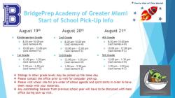 Start of School Pick-Up Information 